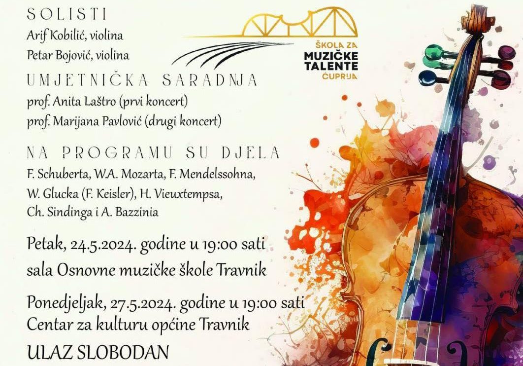 U ponedjeljak u Travniku istinski muzički dragulji: Među njima i jedan Travničanin