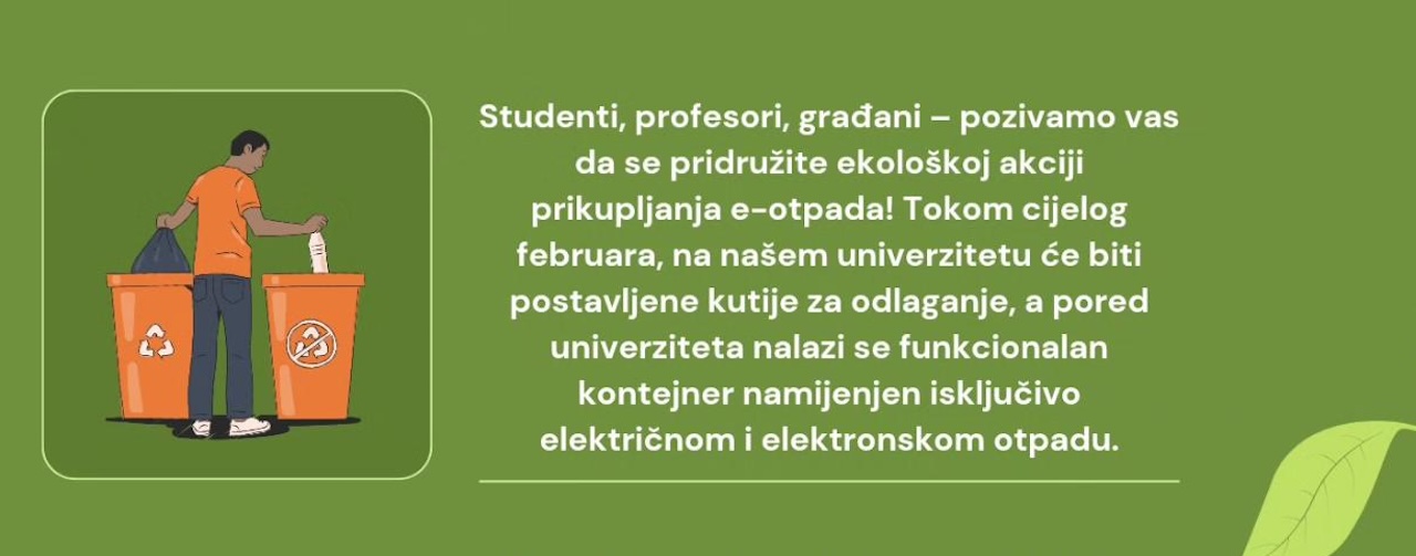 Akcija sakupljanja E-otpada na Internacionalnom univerzitetu Travnik