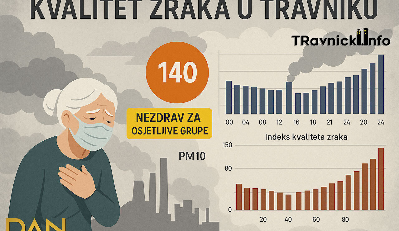 Kvalitet zraka u Travniku: Analiza podataka i zdravstveni rizici za građane