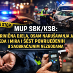 MUP SBK/KSB: Dva krivična djela, osam narušavanja javnog reda i mira i šest povrijeđenih u saobraćajnim nezgodama