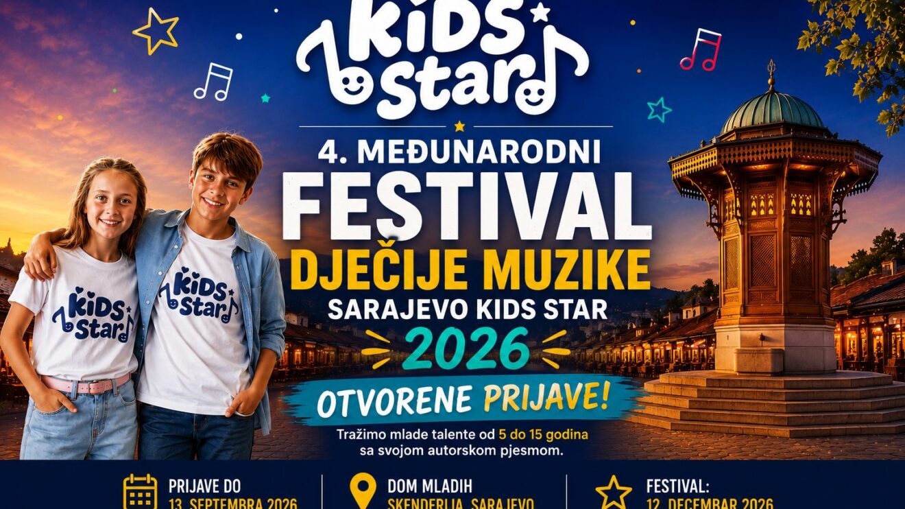 Mali talenti, velika scena: Otvorene prijave za četvrti međunarodni festival „Sarajevo Kids Star“