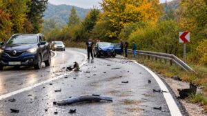 Saobraćajna nezgoda na Komaru: Oprez zbog ulja i goriva na mokrom kolovozu!